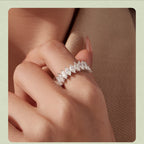 Marquise Moissanite Eternity Band Ring