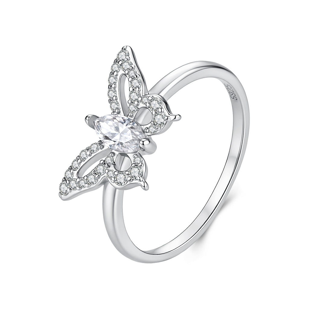 Butterfly Moissanite Ring