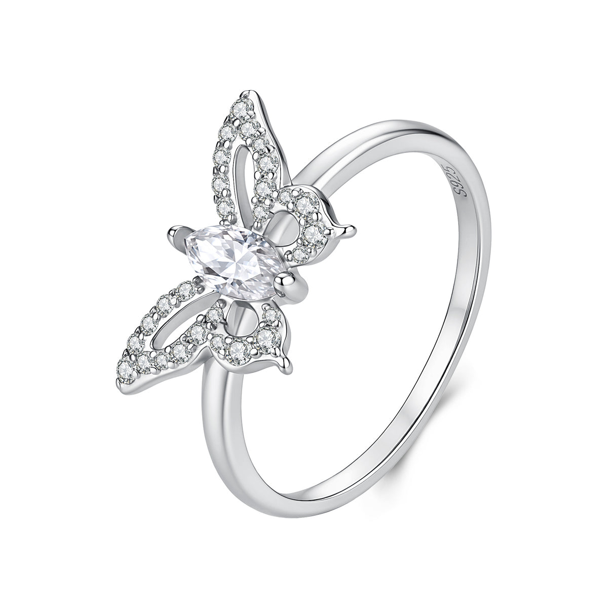 Butterfly Moissanite Ring