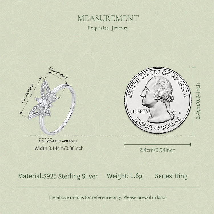 Butterfly Moissanite Ring