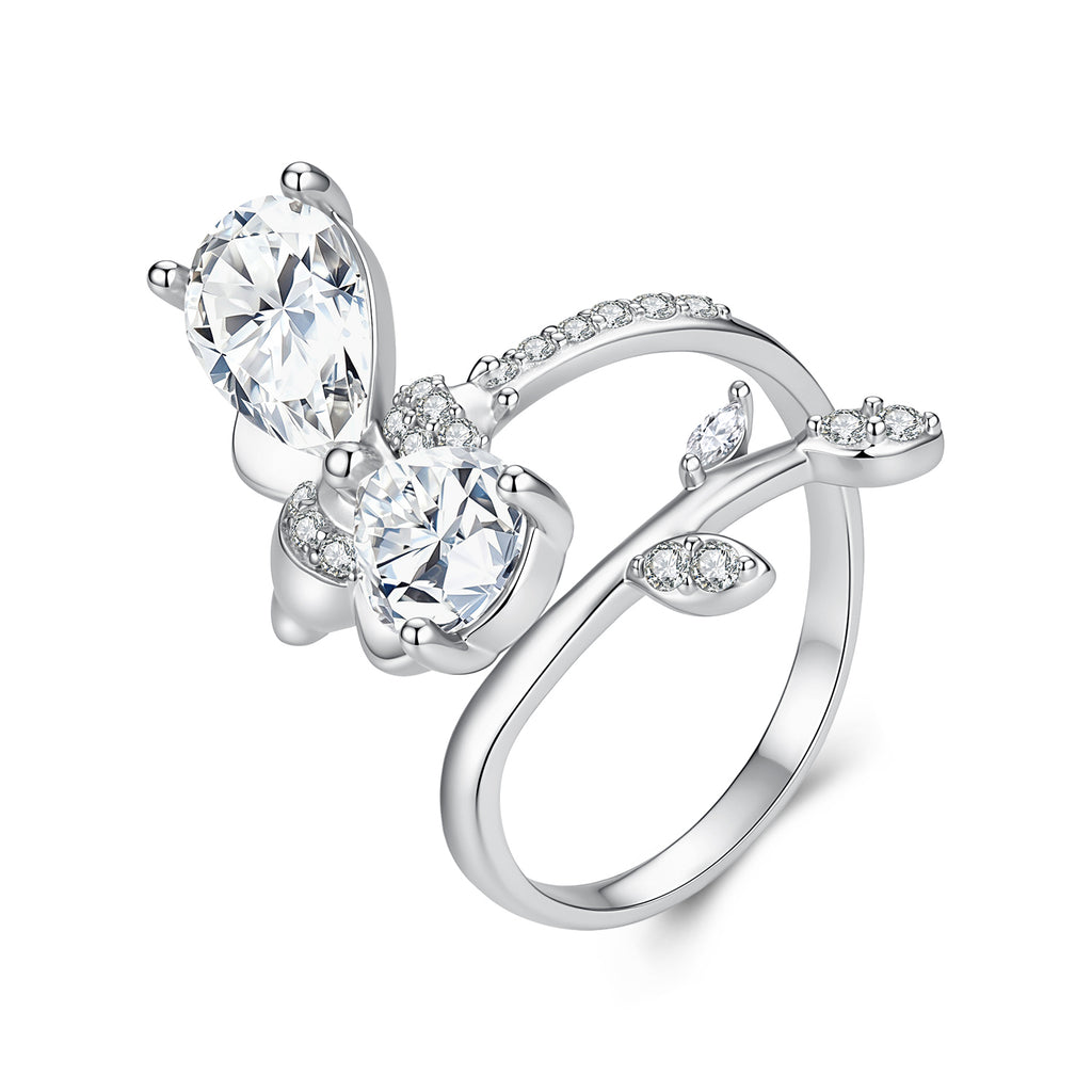 Bee Moissanite Open Ring