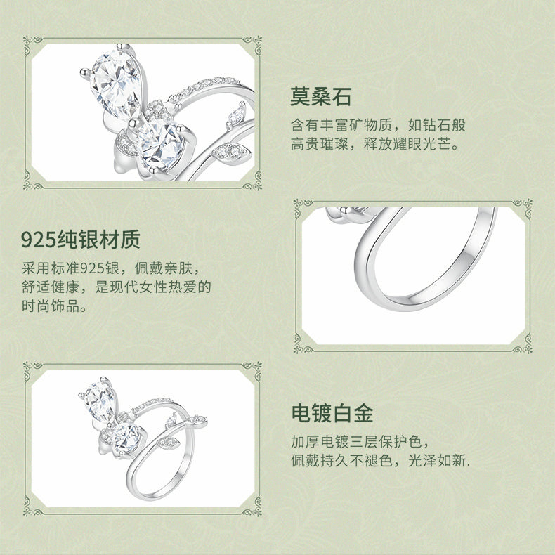 Bee Moissanite Open Ring