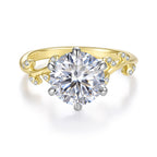 Floral Vine Moissanite Ring
