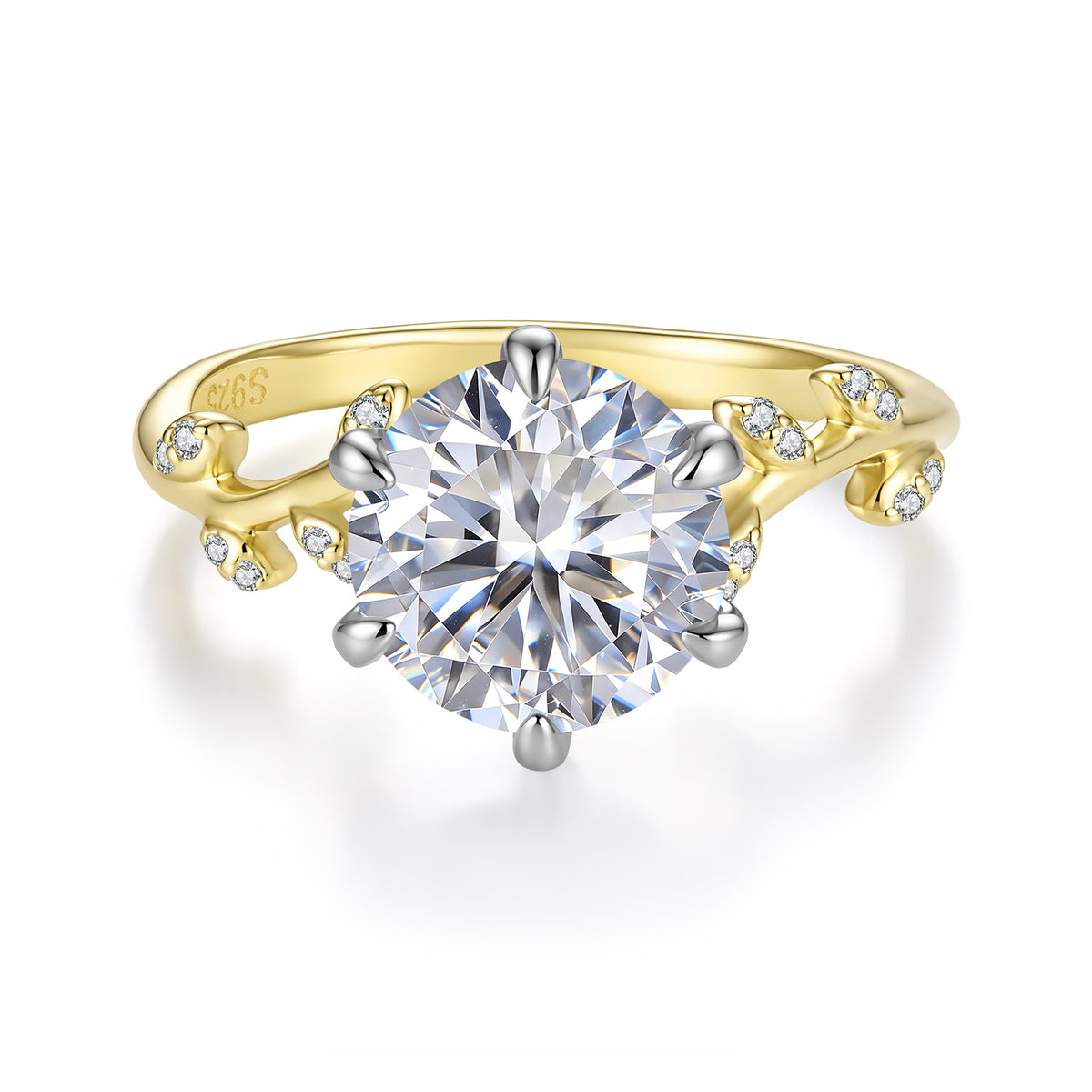Floral Vine Moissanite Ring