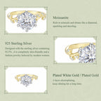 Floral Vine Moissanite Ring