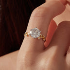Floral Vine Moissanite Ring