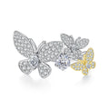 Double-Layer Butterfly Moissanite Ring