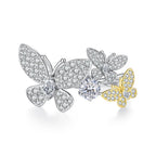 Double-Layer Butterfly Moissanite Ring