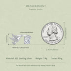 3CT Bird Moissanite Open Ring