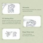 3CT Bird Moissanite Open Ring