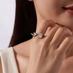 3CT Bird Moissanite Open Ring