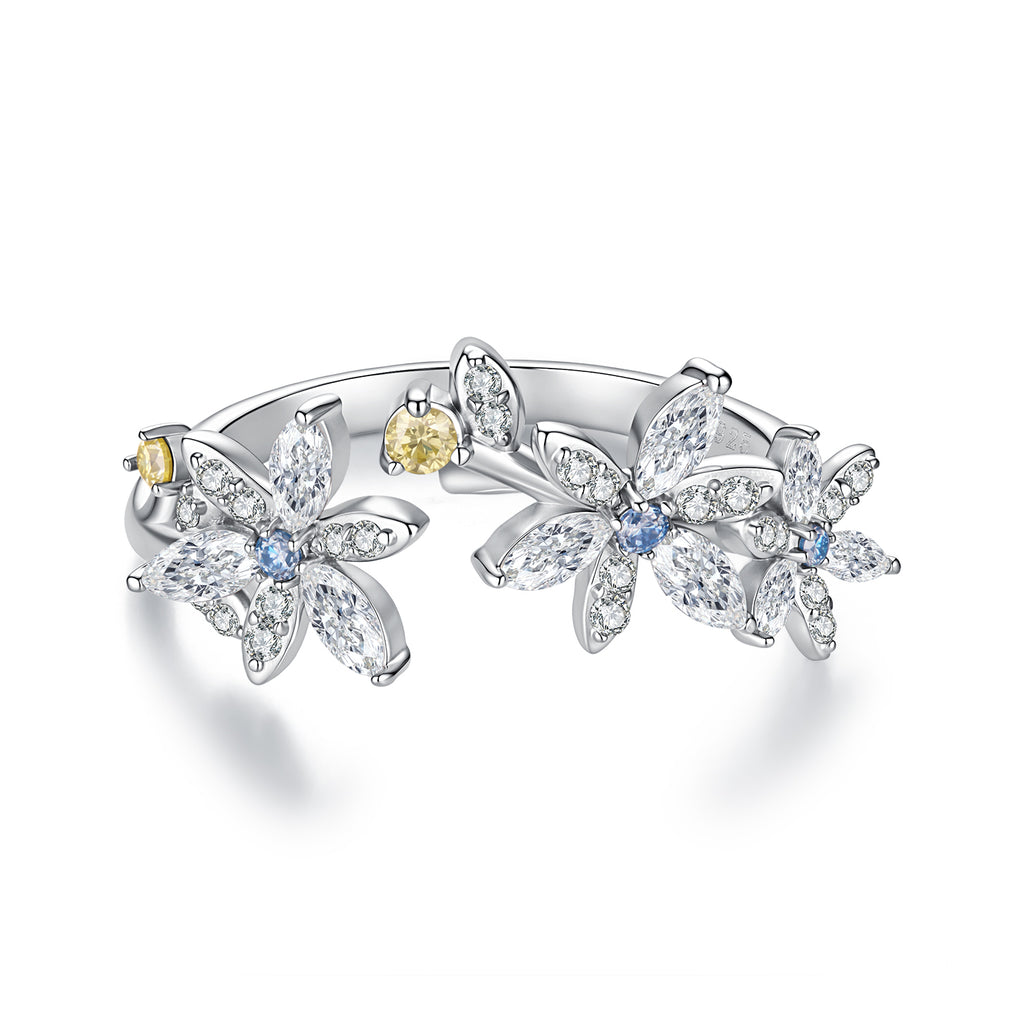 Bloom Moissanite Open Ring
