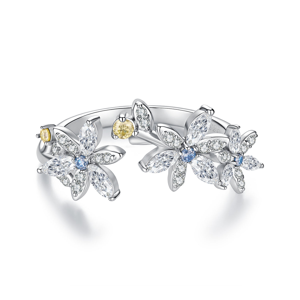 Bloom Moissanite Open Ring