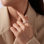 Bloom Moissanite Open Ring