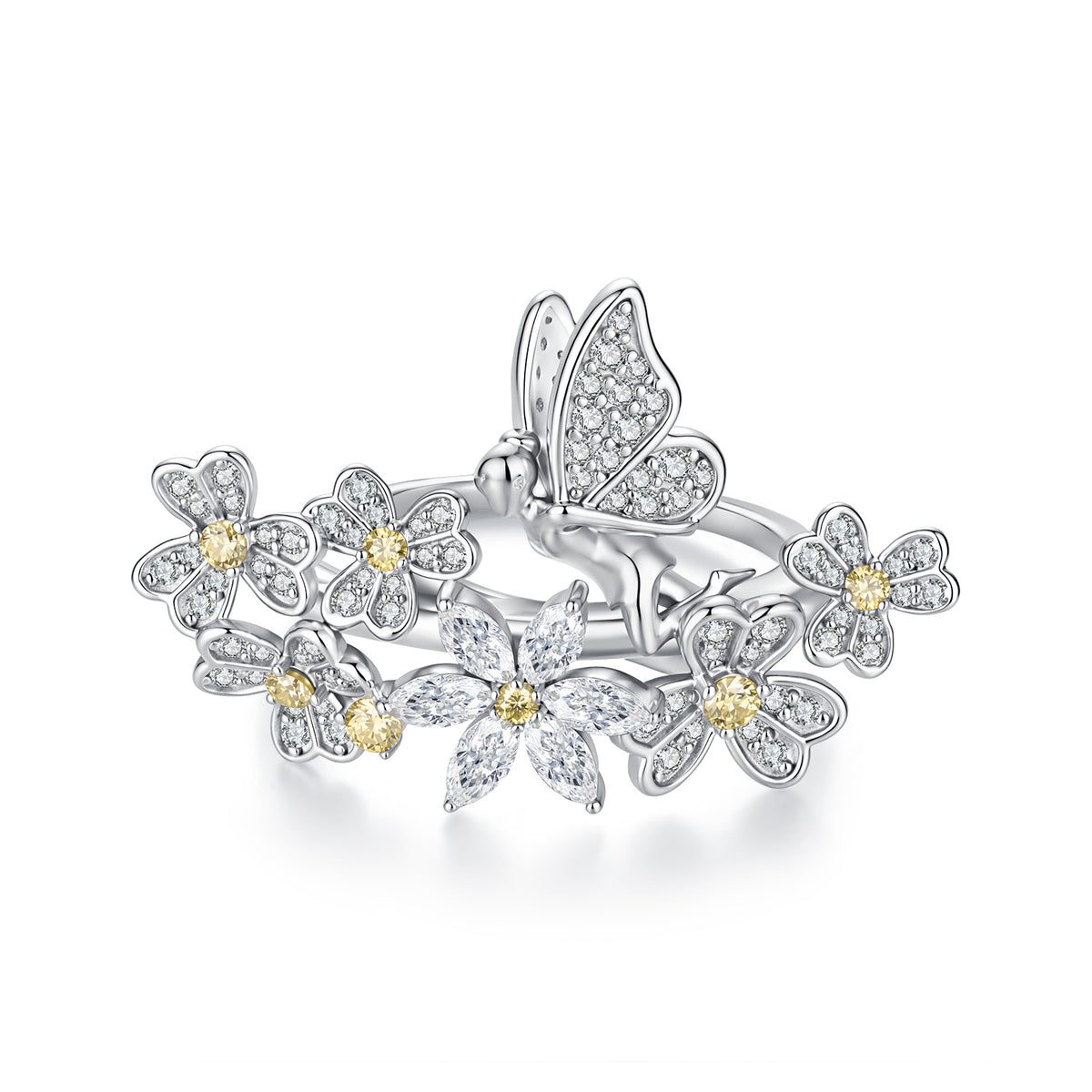 Flower Fairy Moissanite Ring
