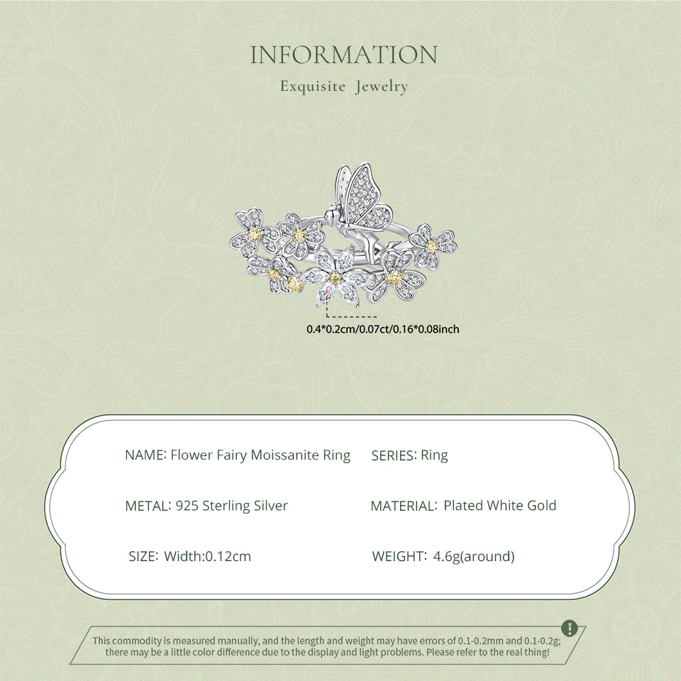 Flower Fairy Moissanite Ring