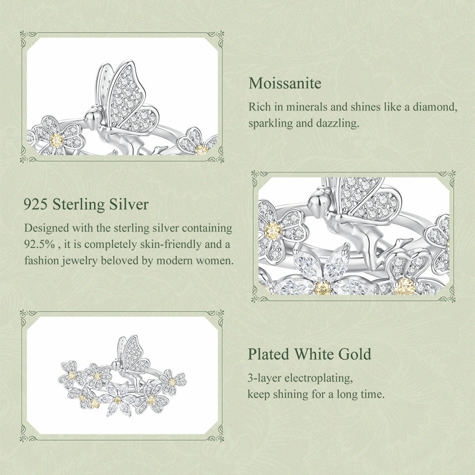 Flower Fairy Moissanite Ring