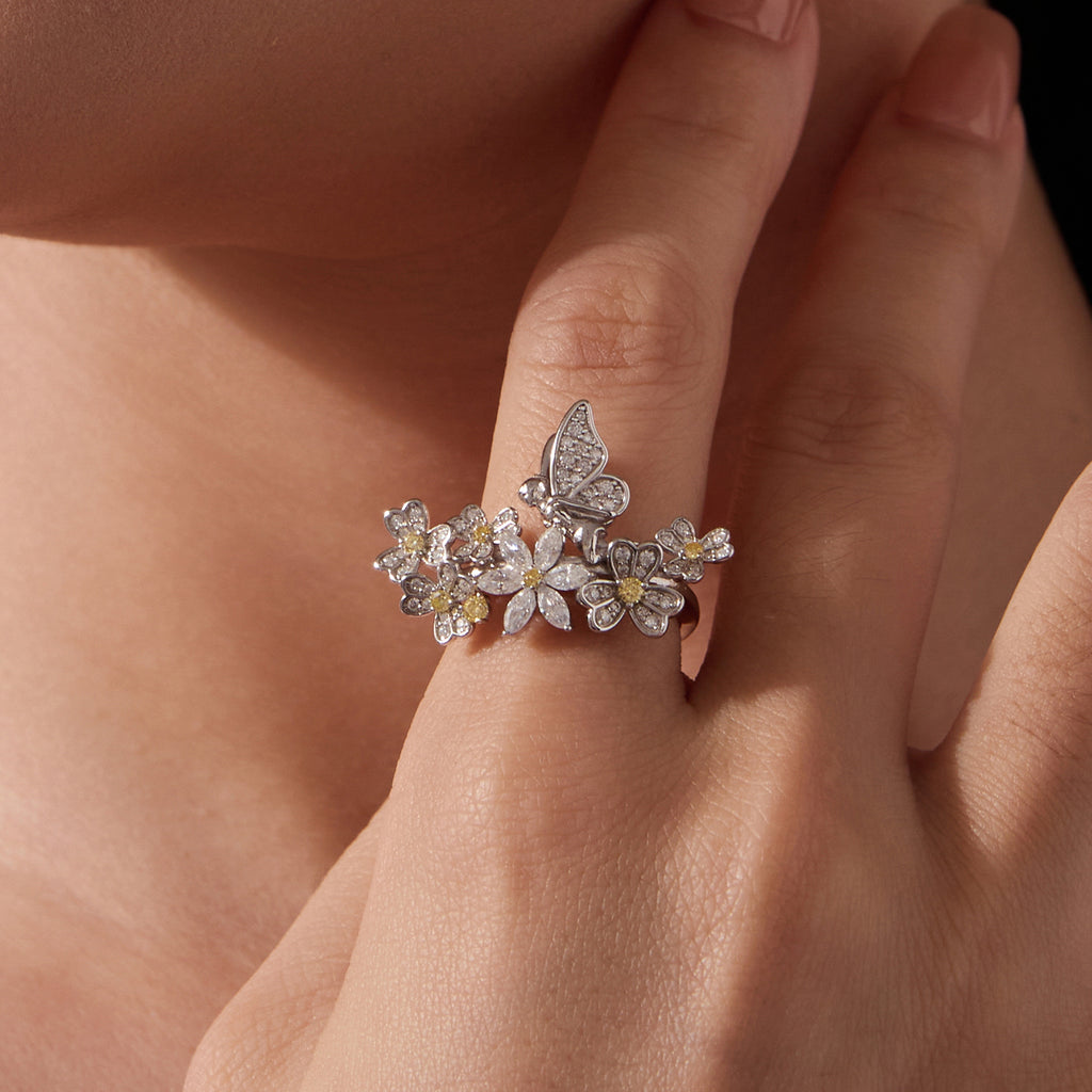 Flower Fairy Moissanite Ring