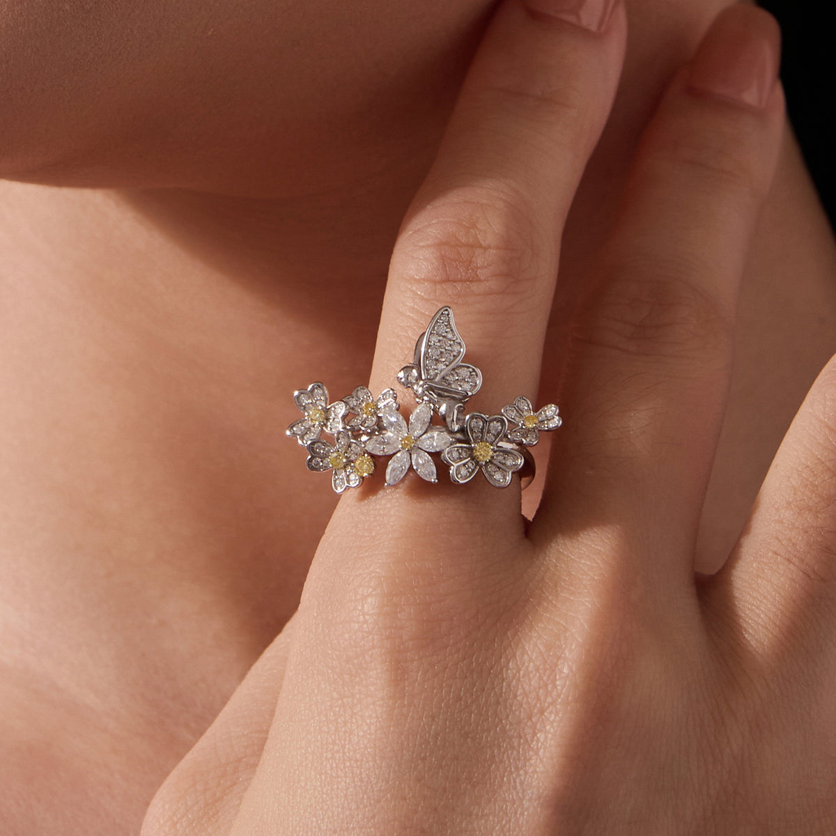 Flower Fairy Moissanite Ring