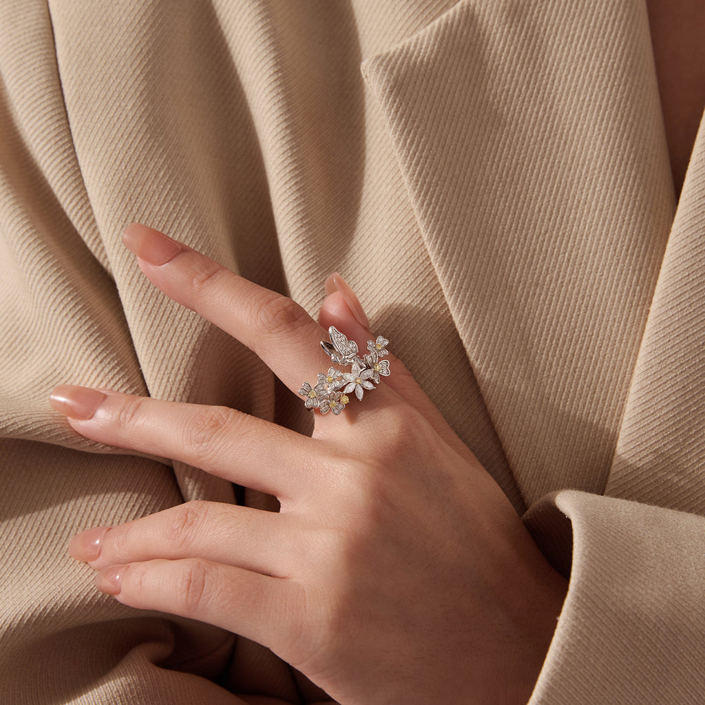 Flower Fairy Moissanite Ring