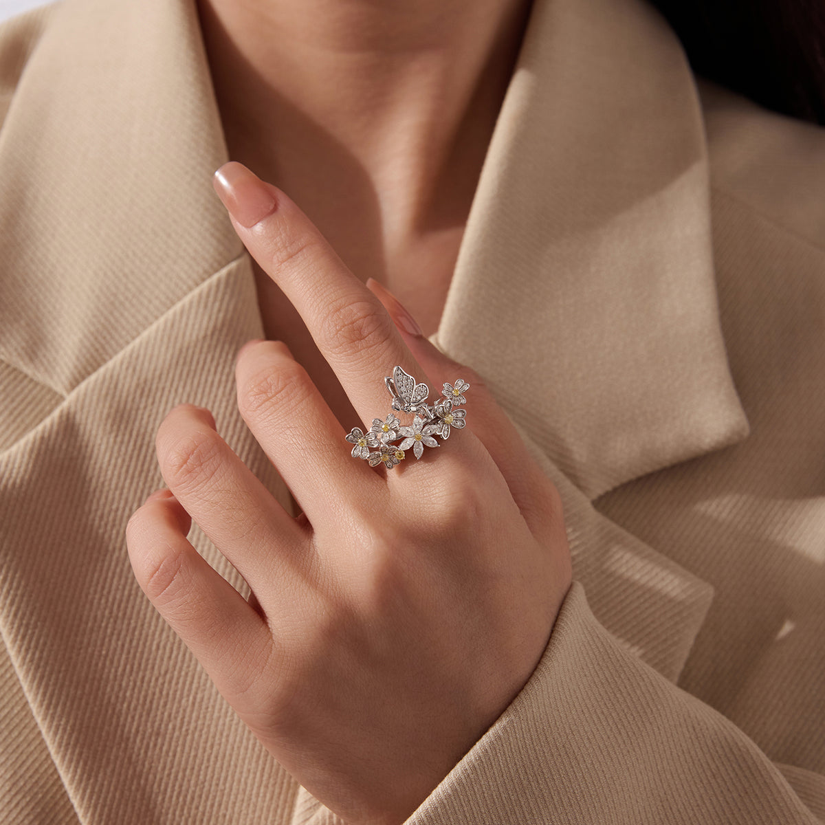 Flower Fairy Moissanite Ring