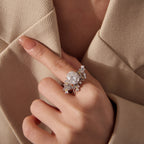 6CT Flower Fairy Moissanite Ring