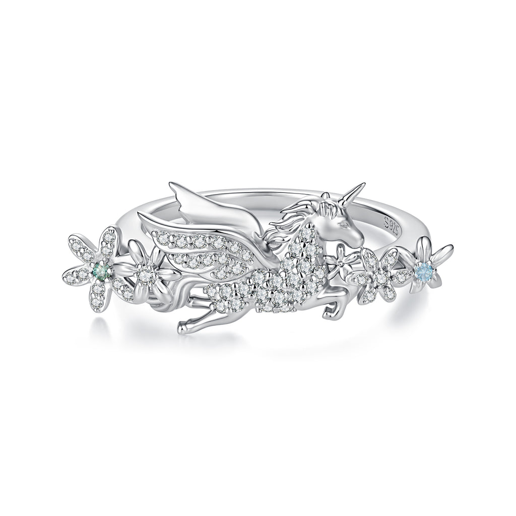 Unicorn Moissanite Ring