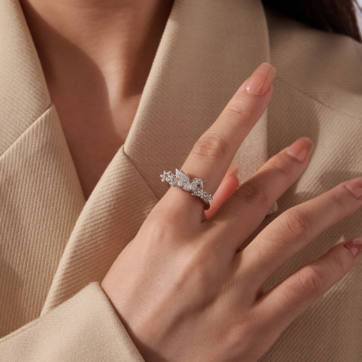 Unicorn Moissanite Ring