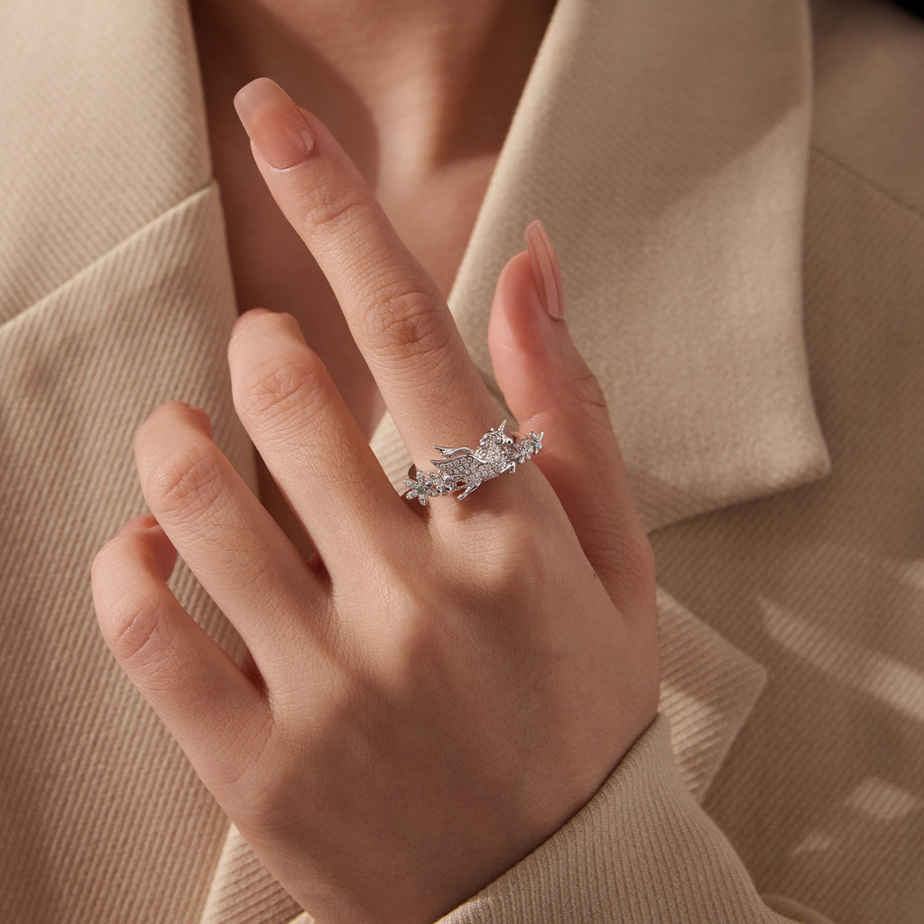 Unicorn Moissanite Ring