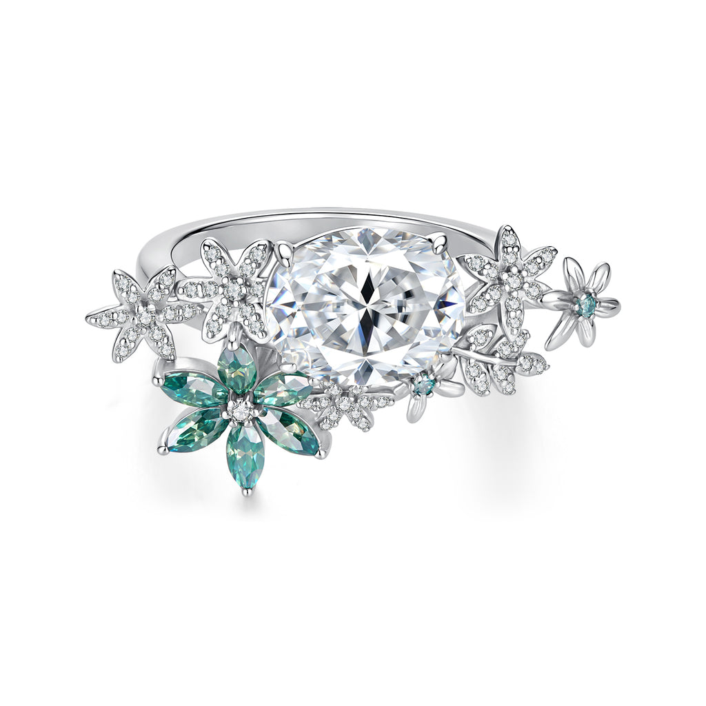 3CT Bloom Moissanite Ring