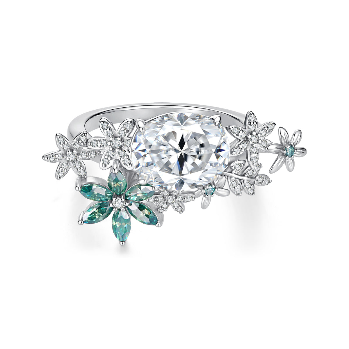 3CT Bloom Moissanite Ring