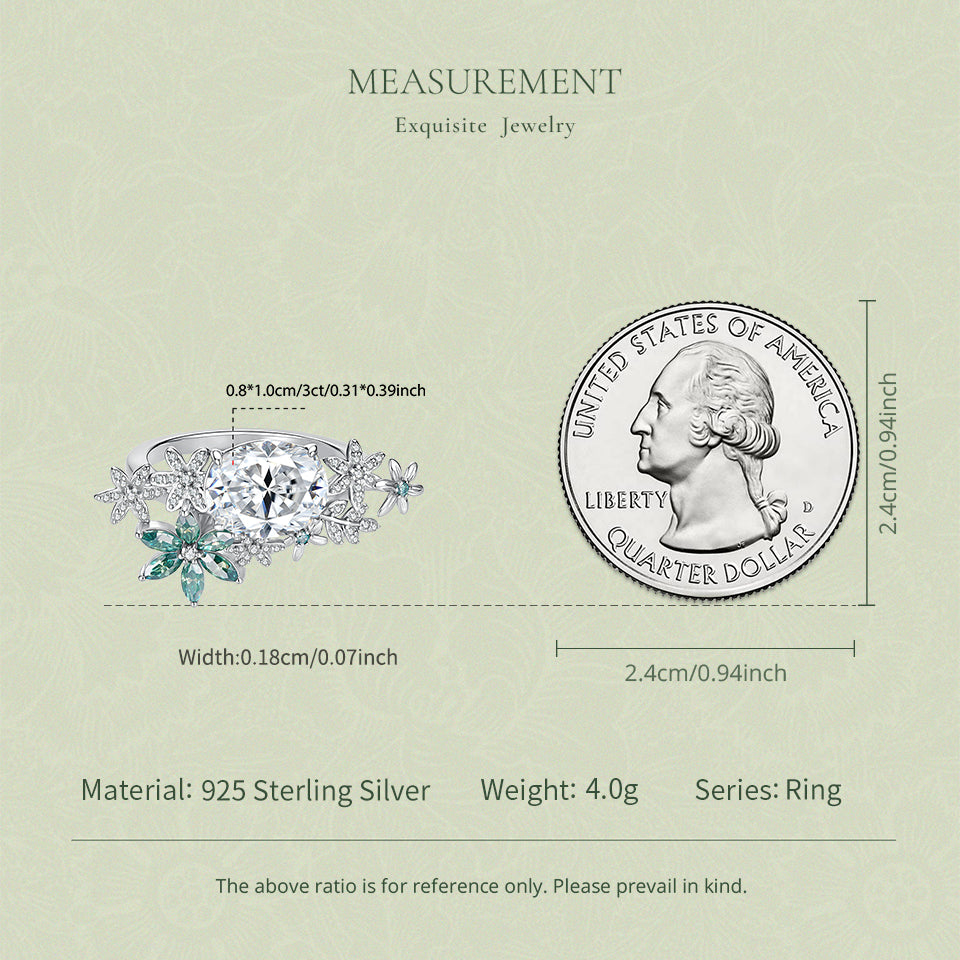 3CT Bloom Moissanite Ring