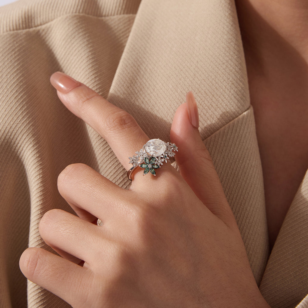 3CT Bloom Moissanite Ring