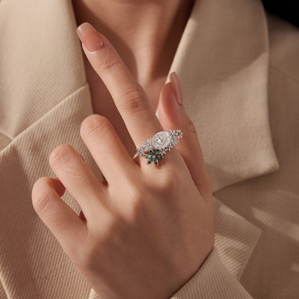 3CT Bloom Moissanite Ring