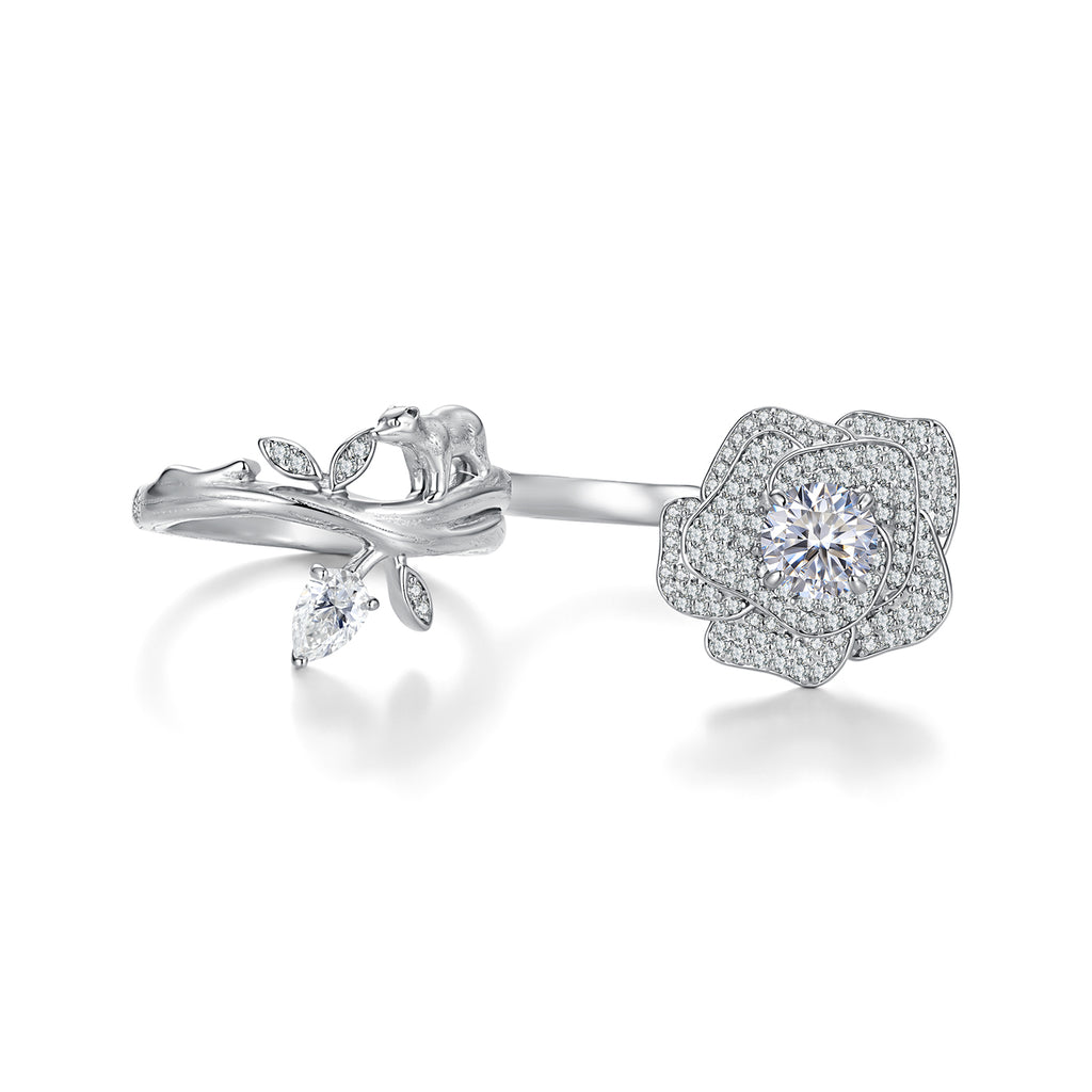 Eternal Crystal Rose Convertible Moissanite Ring