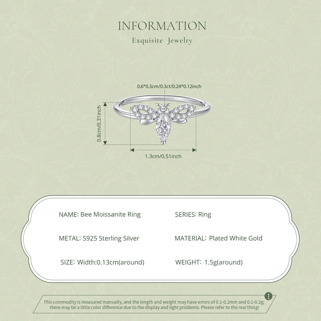Bee Moissanite Ring