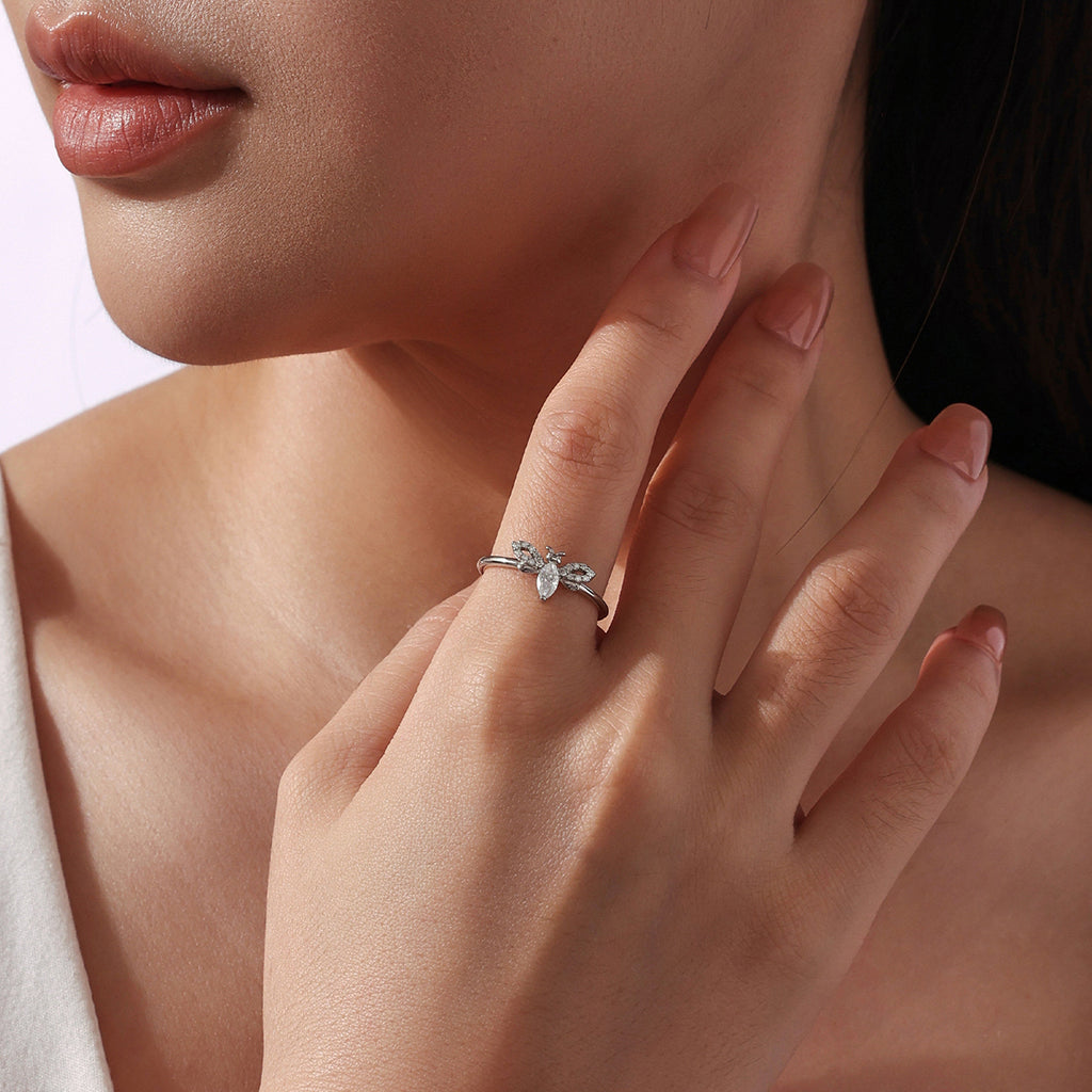 Bee Moissanite Ring