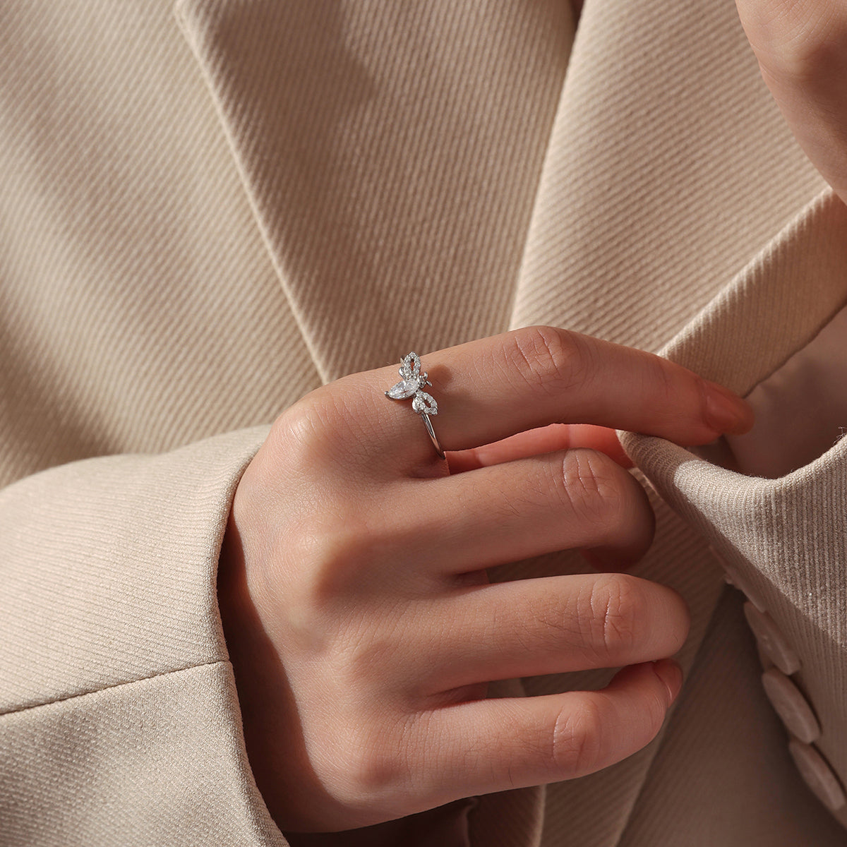 Bee Moissanite Ring