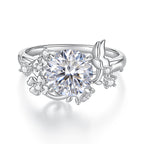 Butterfly Floral Moissanite Ring