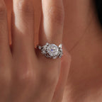 Butterfly Floral Moissanite Ring
