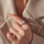 Butterfly Floral Moissanite Ring