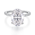 8ct Oval Moissanite Ring