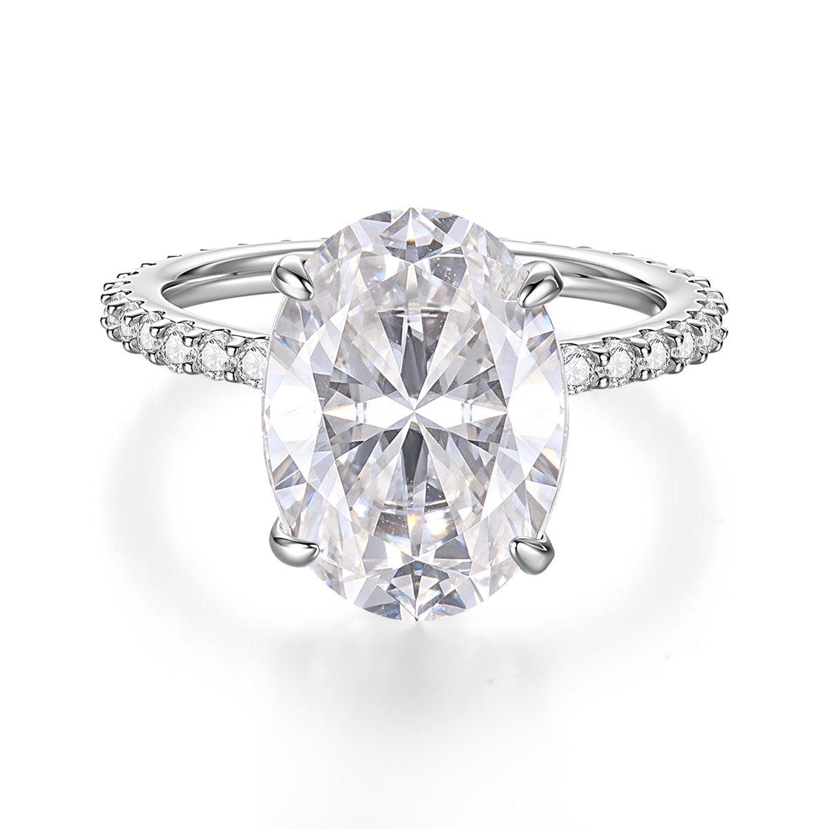 8ct Oval Moissanite Ring