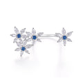 Floral Moissanite Open Ring