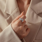 Leaf Moissanite Ring