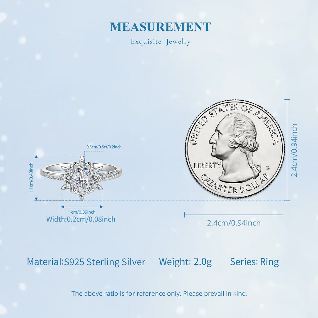 Snowflake Moissanite Ring