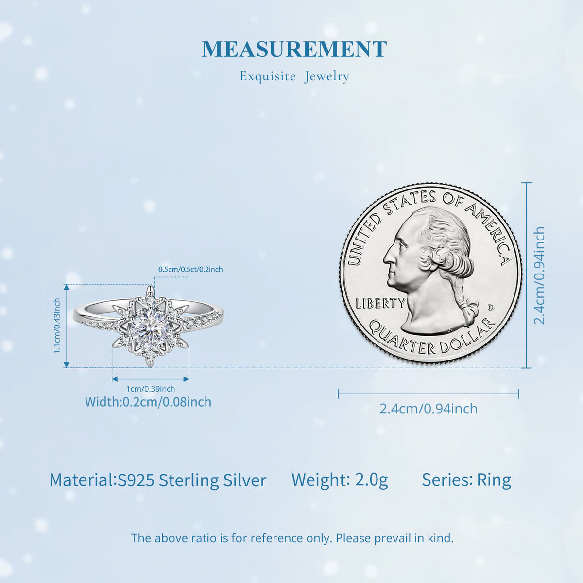 Snowflake Moissanite Ring