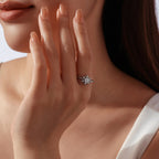Snowflake Moissanite Ring