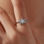 Snowflake Moissanite Ring