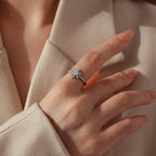 Snowflake Moissanite Ring
